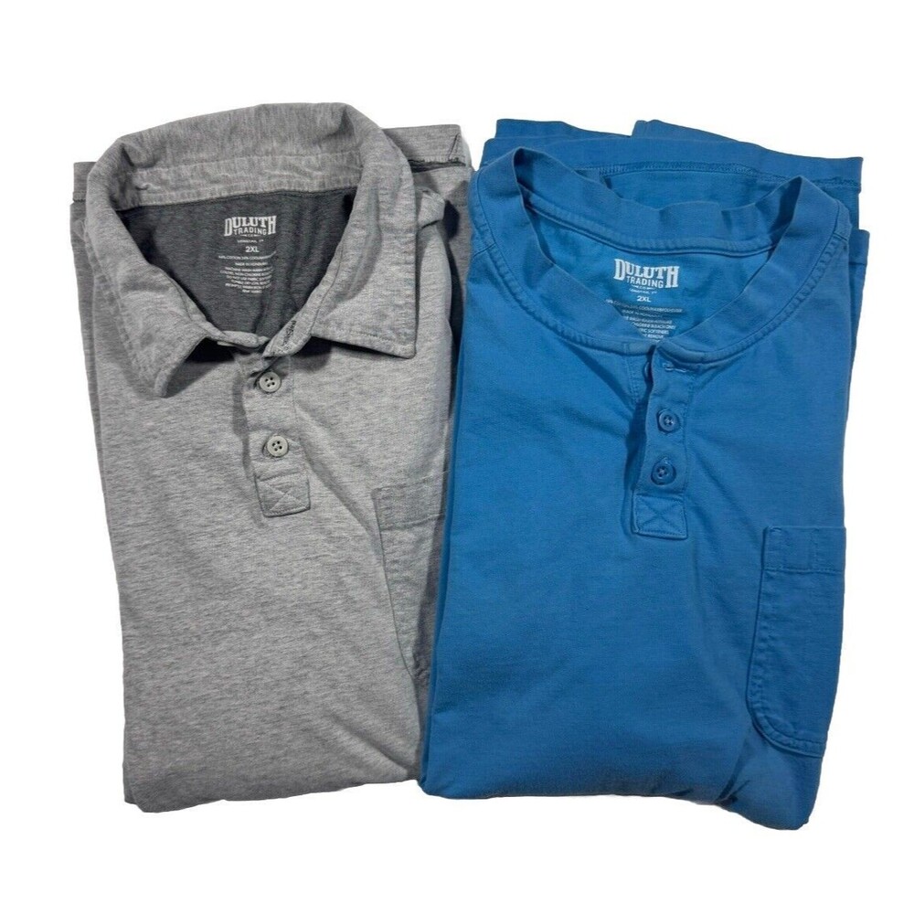 Deluth Trading Men’s Pocket T Shirt And Polo Bundle Sz 2XL